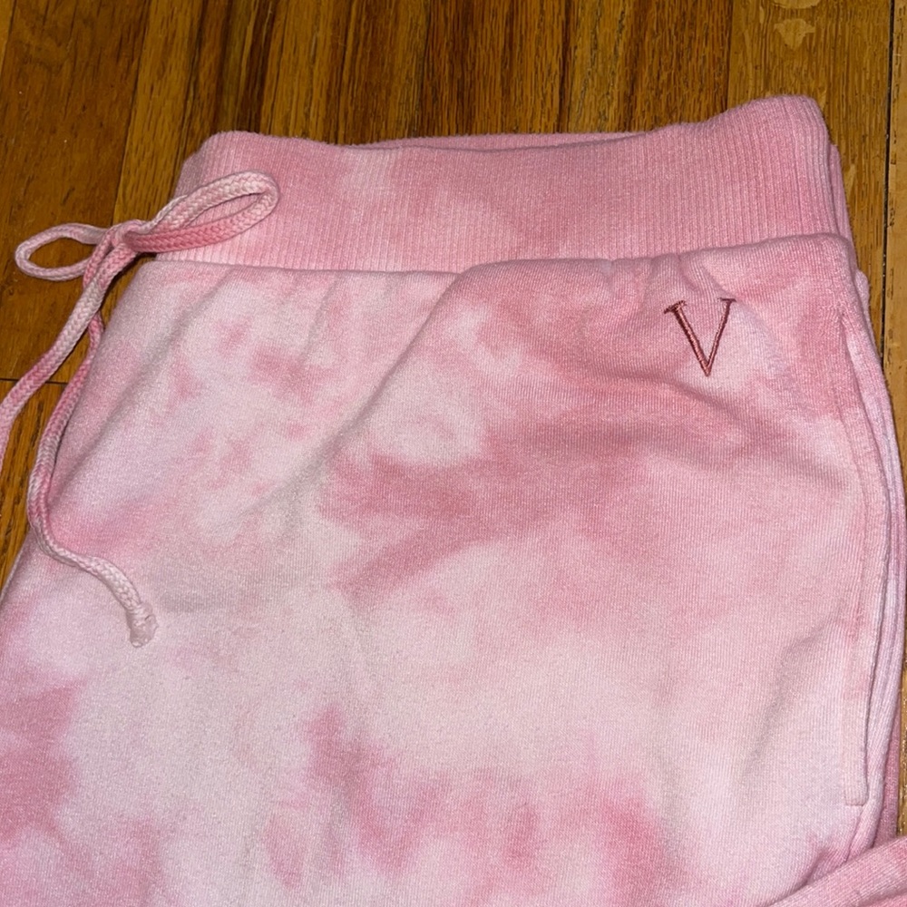 victoria secret stretch fleece pant tie dye pink - Picture 6 of 9